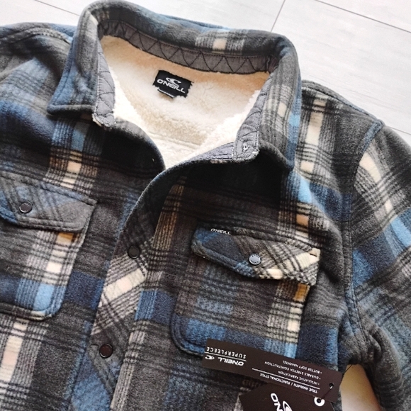 O'Neill NEW SuperFleece Lined Flannel Jacket - Picture 2 of 8